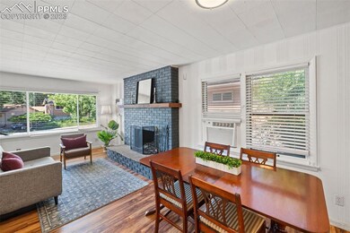 View of dining and living area