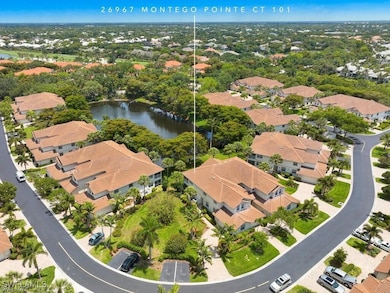 Bird's eye view with a residential view and a wate