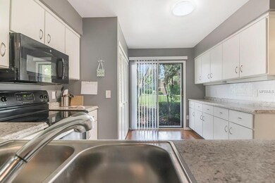 View of kitchen from dining room.
