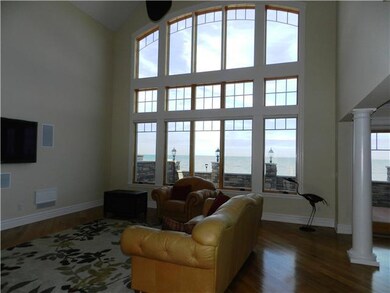 Great Room. The great room has soaring ceilings, w