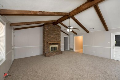 Wood beams add a wonderful feature to the home.