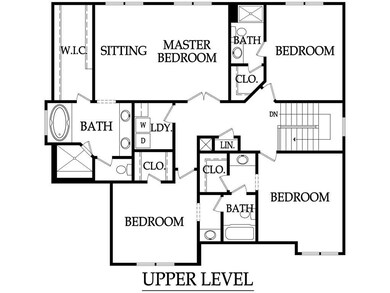 Upper Level Floor Plan of the Makenna