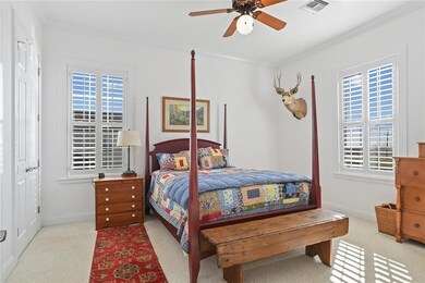 Main bedroom off den is spacious and comfortable.