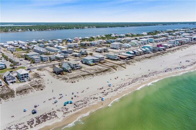 Aerial view of expansive beach