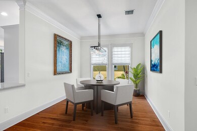 Open concept dining adjacent to kitchen