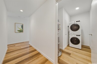 A very spacious laundry room with nice entry space!