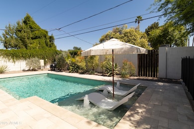 Pool w water feature