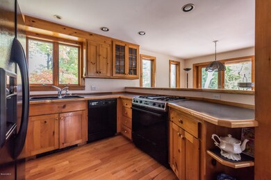 Kitchen opens to living area