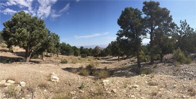 Open building site surrounded by trees.
