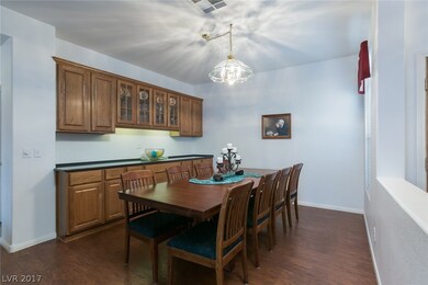 Dining area with custom built-ins. The impeccable
