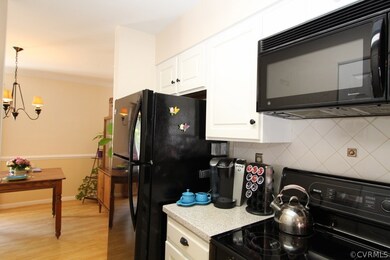 Open to both the dining area and the family room.