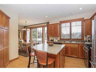 Another view of kitchen/dining area looking out to