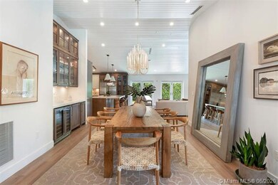 Dining Room with custom made cabinetry for the wet