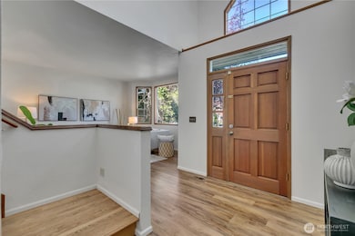 Bright entry with high ceiling