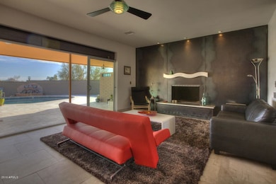 Artistic Metal & Glass Fireplace