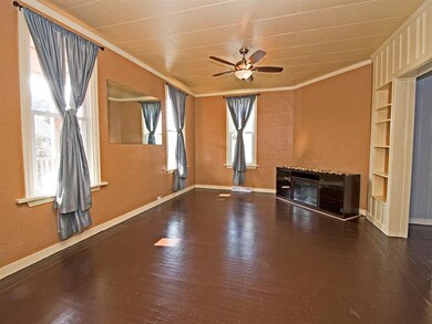 Natural light fills the living room accentuating i