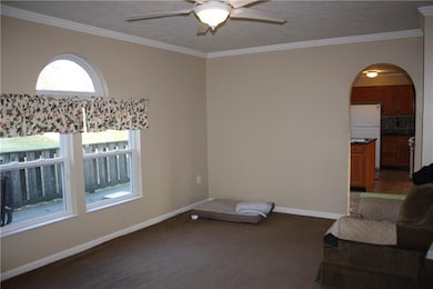 Large family room right off the kitchen
