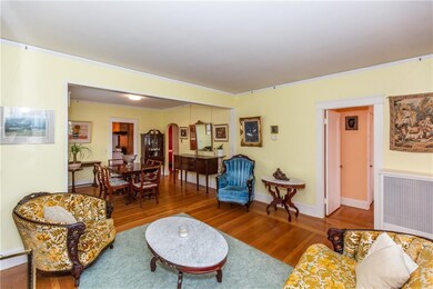 Living room and dining room