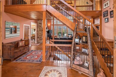 Entry way with ceramic medallion.