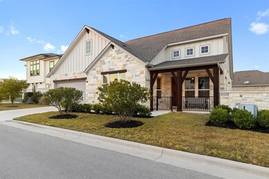 Modern farmhouse with board and batten siding, st