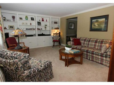 Living Room. Nice built in book shelves in the liv