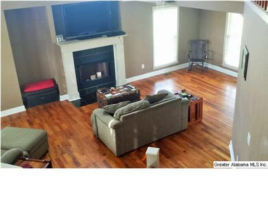Overhead view of living room