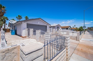View of front of property with a fenced front yard