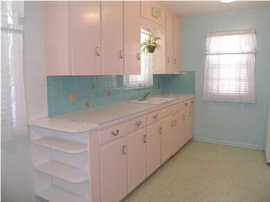 The west wall of the kitchen.
