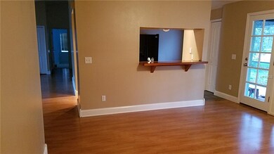 Family room looking into kitchen