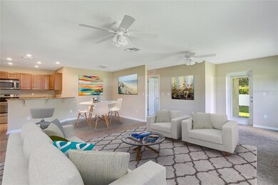 Living room: virtually staged