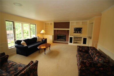 Gas Brick Fireplace in 1st Floor Family Room & Big