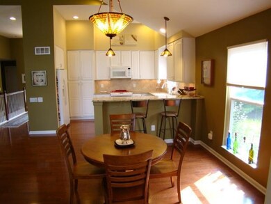 Eating space and kitchen view