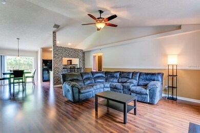 Living area with new laminate flooring