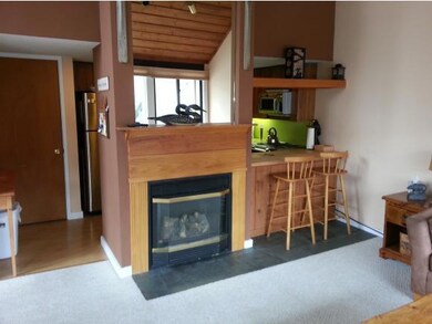 across to the living area