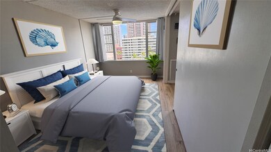 Virtually staged bedroom
