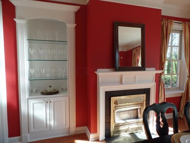 Built in and Fireplace