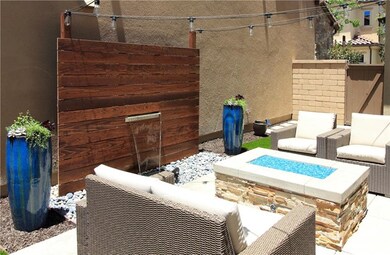 Relaxing Zen area with custom descent water founta
