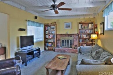 Living room with fireplace