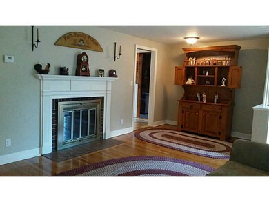 Living Room. Wood burning fireplace.