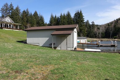 Side view of boat house