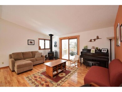Wood stove living room