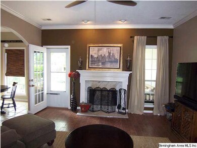Great room with high ceilings and fireplace