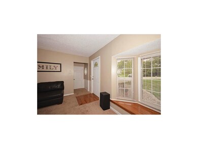 Wood floors at entry!   (wood under carpet too)