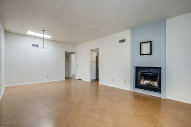 Living room with fireplace