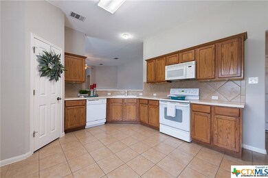 Large kitchen open to the living room.