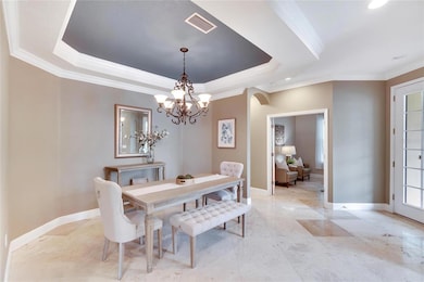 Dining Room w/Coffereed Ceiling