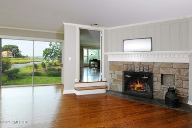 Living room with fireplace
