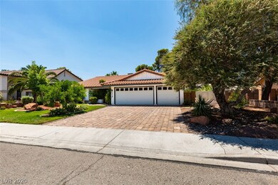 Another angle of the front with 3 car garage