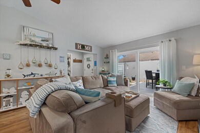 Living room with sliding door to private lanai