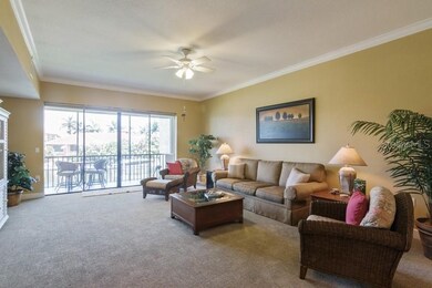 The comfortable furnished living room offers lots 